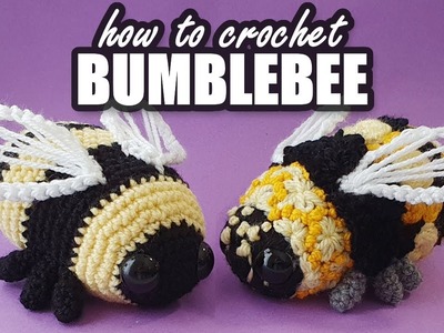 Beginner Crewel on a crochet Bumblebee! (Crochet pattern and crewel.embroidery stitch guide)