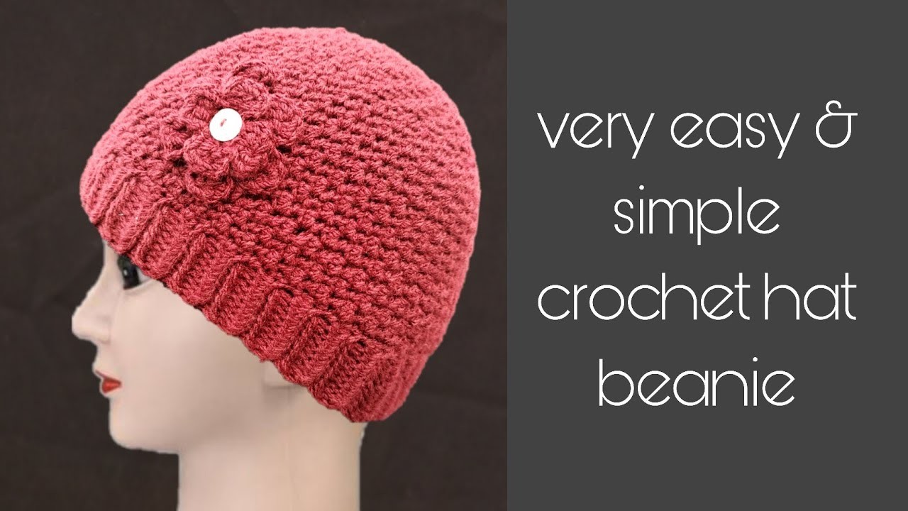 Crochet beanie hats for ladies.crochet cap hat.crochet hat for beginners.