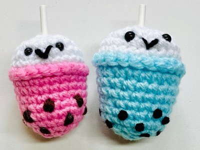 Crochet Bubble Tea Cup