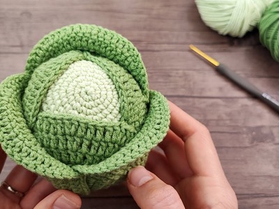 ???? Crochet Cabbage Amigurumi Pattern | Free Crochet Amigurumi Pattern (Step-by-Step)