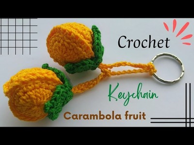 Crochet Carambola Fruit Shape Key Chain