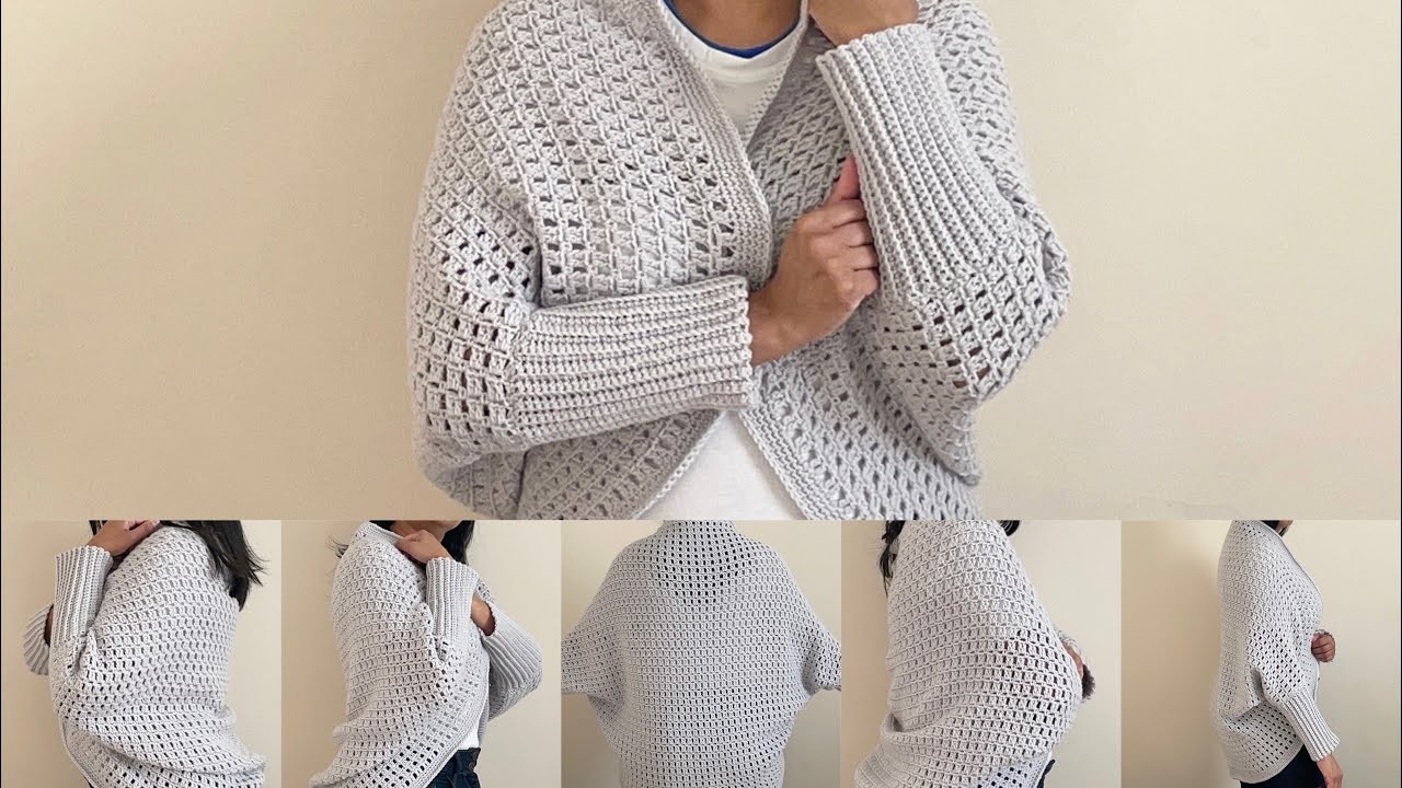 Crochet - Cocoon Cardigan.Cocoon Shrug - Step By Step Tutorial - Very Easy Pattern
