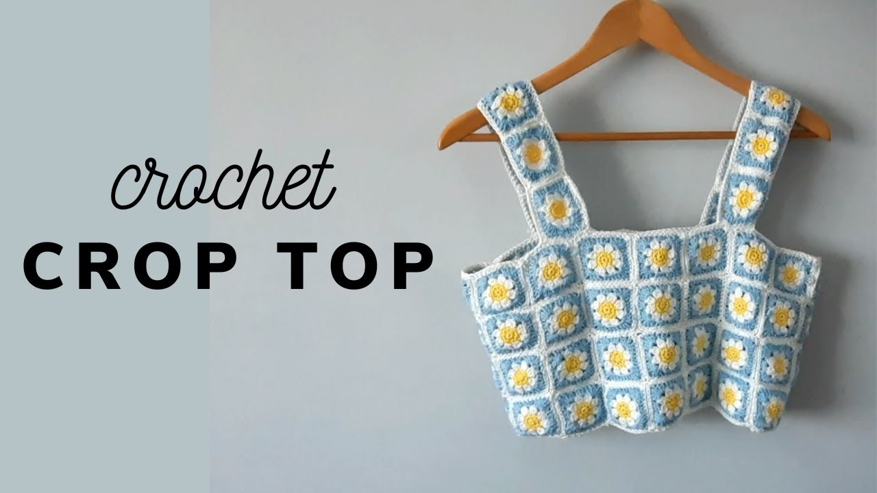 Crochet Daisy Granny Square Top Tutorial | chamomile top pattern | summer top