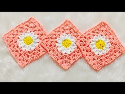 Crochet Daisy Granny Square Tutorial
