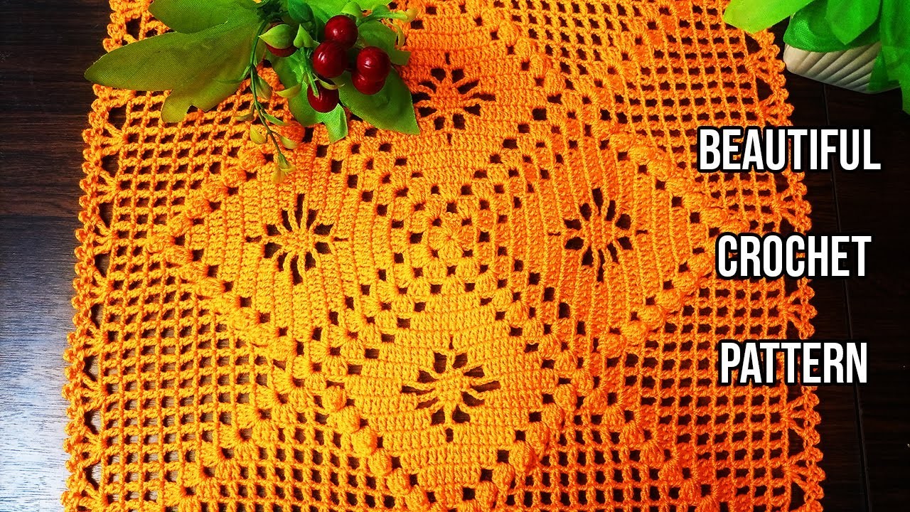 Crochet Design ( Thalposh. Table Cloth. Placemat. Doily ) in Hindi & Urdu - Woolen Craft 149