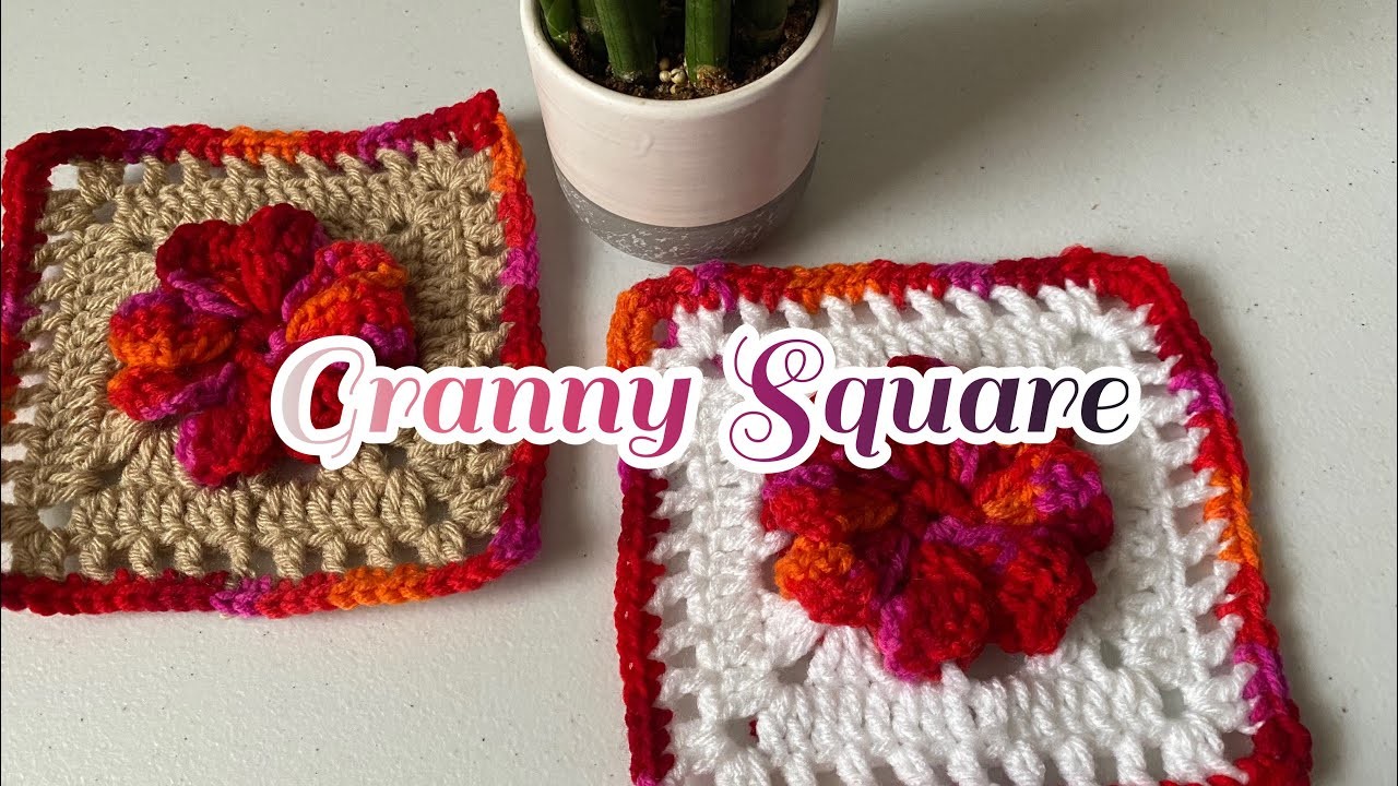 Crochet Flower Granny Square #107