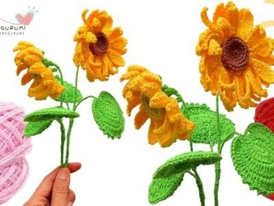 Crochet Flowers || How to Crochet Sunflowers ||  A Sunflowers Amigurumi