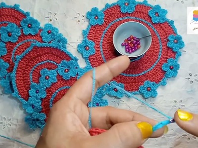 Crochet Glassmats.placemats @shcrochet9166 #crochet#coasters#placemats