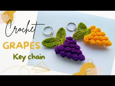 Crochet Grape Shape Keychain