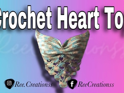 Crochet Heart Top | Crochet Bralette | Y2K Crochet