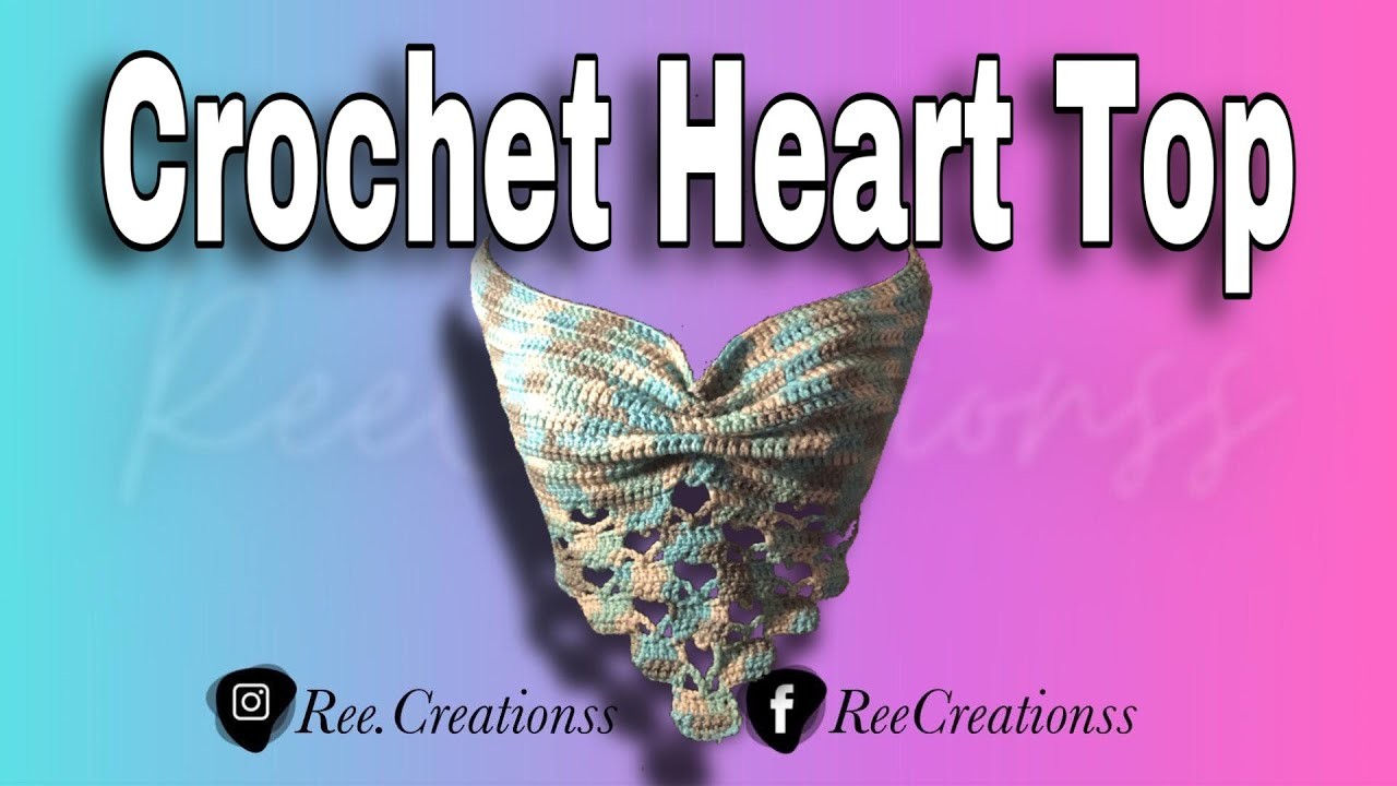 Crochet Heart Top | Crochet Bralette | Y2K Crochet