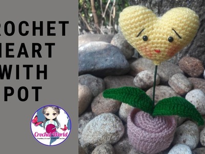 Crochet Heart With Pot