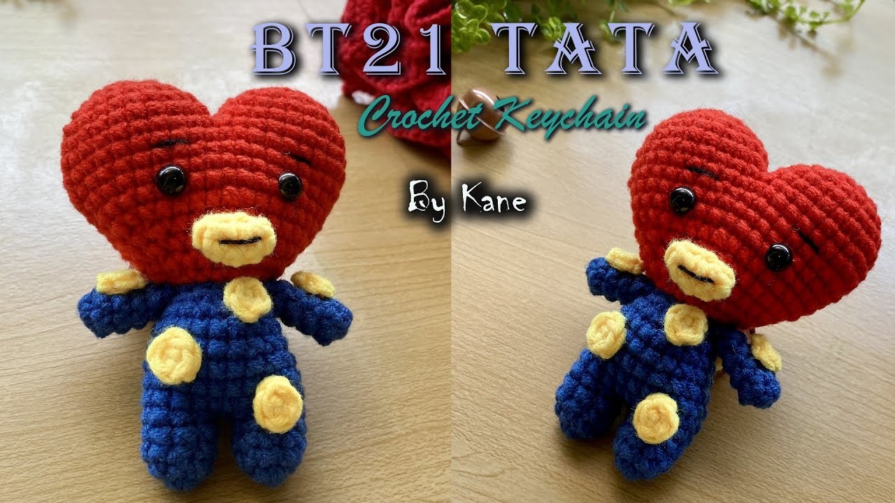 CROCHET KEYCHAIN : How to Crochet BT21 - Tata | BT21 TATA Crochet | Amigurumi Keychain ????????