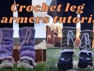 CROCHET LEG WARMERS TUTORIAL | Made to Fit & Adjustable | Beginner Friendly Tutorial
