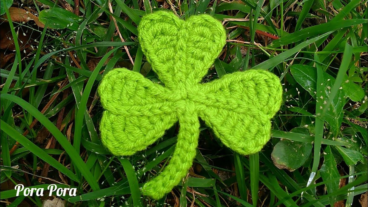 Crochet Shamrock I Easy Crochet Leaf Tutorial I Crochet St Patrick's Day Patterns