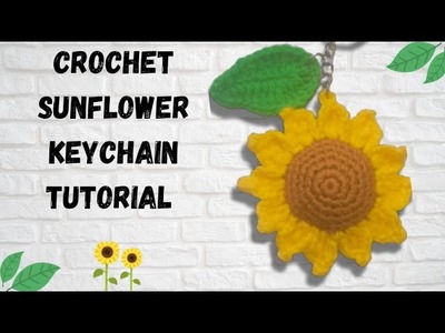 Crochet Sunflower Keychain Tutorial