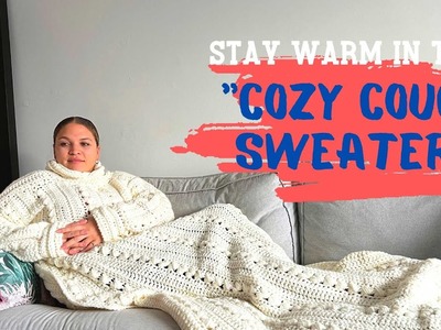 CROCHET THIS and stay WARM. COZY COUCH SWEATER