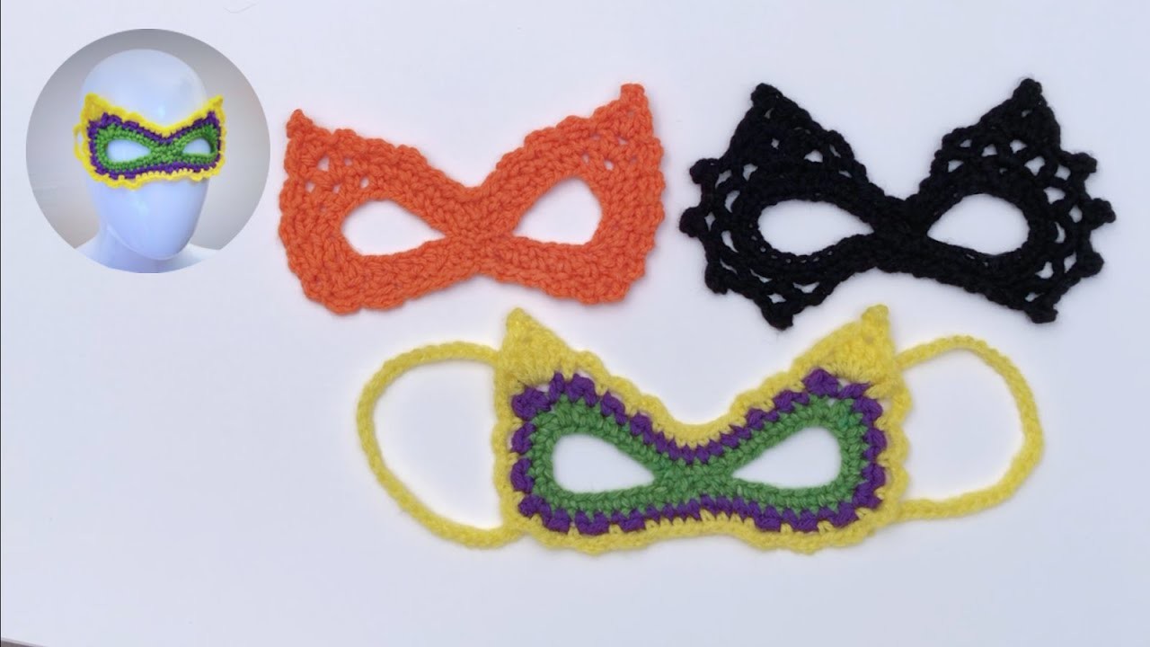 Crochet Your Own Masquerade Mardi Gras Mask