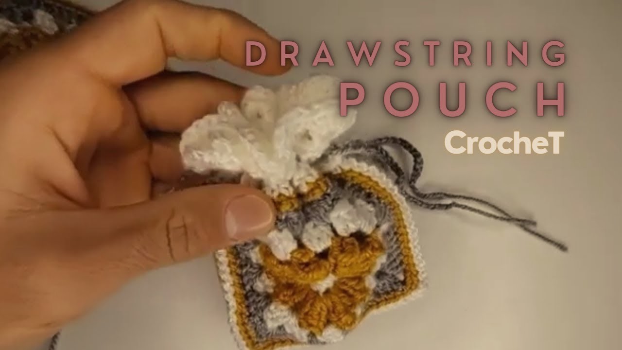 DIY Crochet drawstring pouch small very easy | Free crochet pattern | drawstring Mini bag