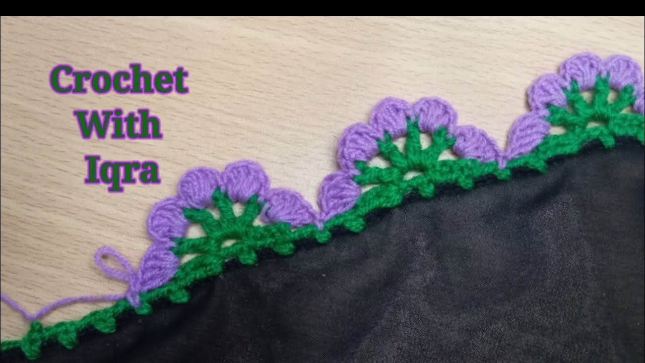Dupatta lace designs. how to crochet lace tutorial by @crochetwithiqra5443