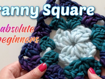 EASY Beginner Granny Square Crochet Tutorial ???? How to Crochet for Beginners
