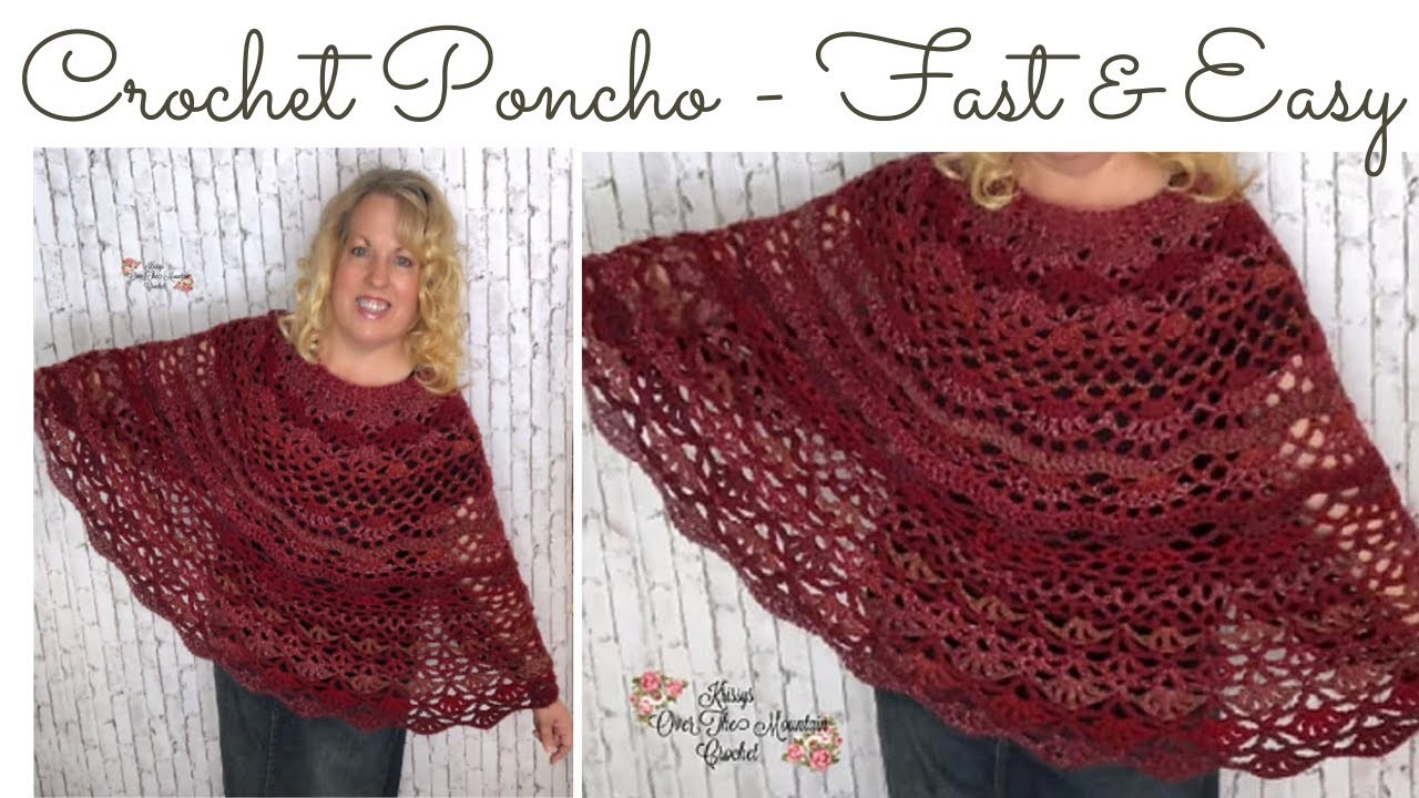 Easy To Crochet Poncho - Multi Stitch Bulky Yarn
