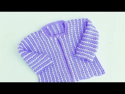 Fantastic ???? crochet jacket with only half a stitch and slip stitch Very easy