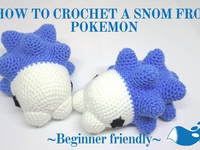 Free Crochet Pattern: Snom from Pokémon | Beginner friendly guide to making a Snom amigurumi Pokémon