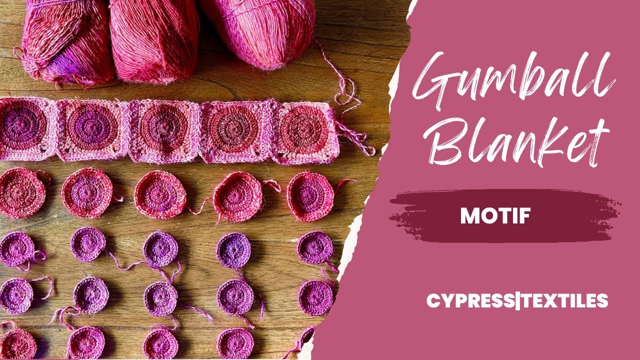 Gumball Blanket Circle to Square Crochet Motif - Free crochet pattern tutorial video cypresstextiles