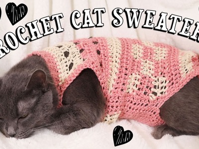 How to Crochet a Cat Sweater- easy crochet sweater for spay & neuter | Last Minute Laura
