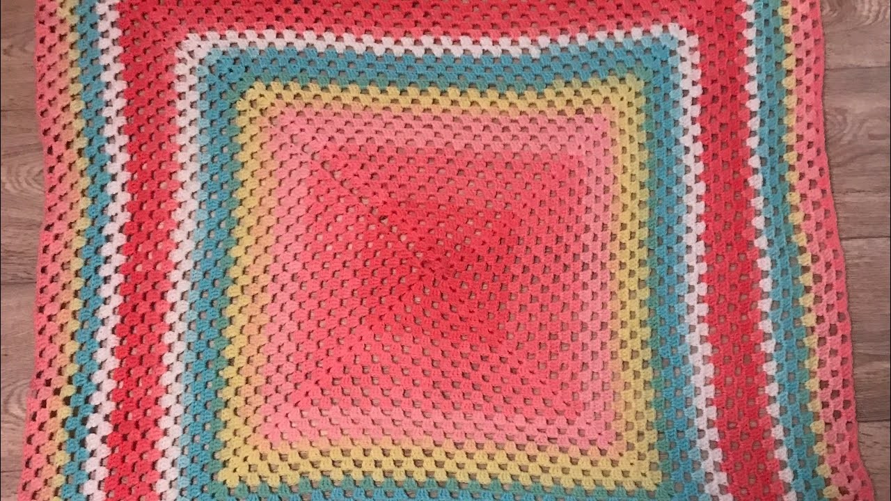 How to crochet a granny square blanket? | baby blanket