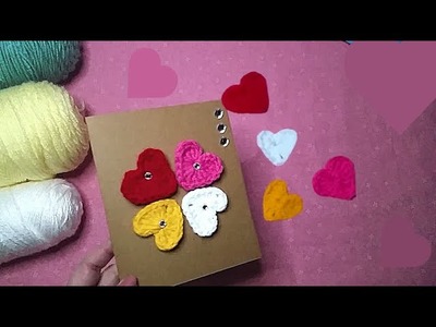 How to crochet a heart and make a beautiful valentine birthday card