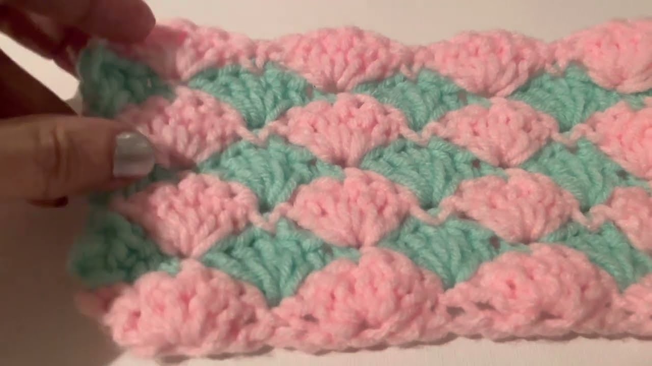 How to crochet a shell stitch ????#crochettutorial #crochetstitches ￼