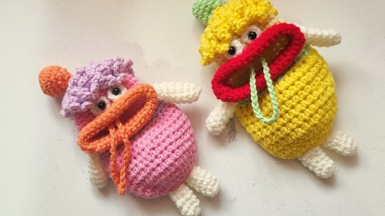 How to crochet a very easy keychain doll pattern for beginners