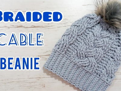 How To Crochet Beautiful Beanie Hat For Beginners:????PERFECT! Braided Cable Hat