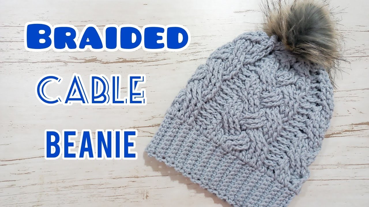 How To Crochet Beautiful Beanie Hat For Beginners:????PERFECT! Braided Cable Hat
