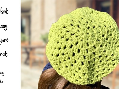 How to Crochet Granny Square Beret: Step-by-Step Tutorial Round 1