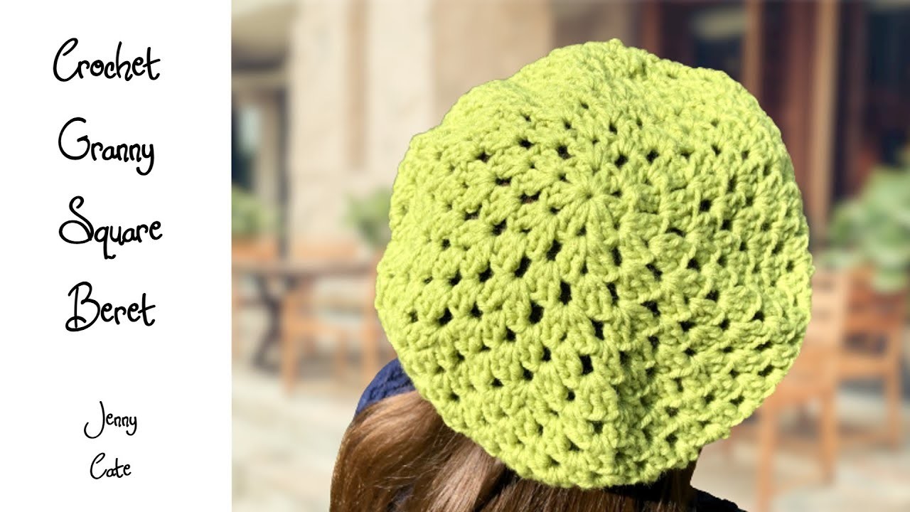 How to Crochet Granny Square Beret: Step-by-Step Tutorial Round 1