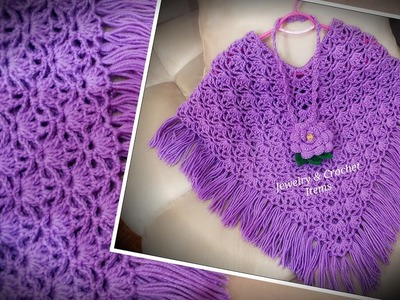 How To Crochet Lacy Poncho For Baby Girl