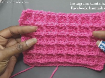 How to crochet The Waffle Stitch! #crochet #handmade #wafflestitch