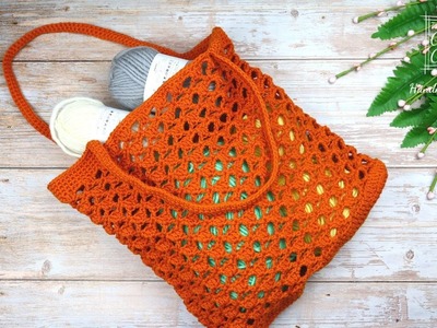 How To Crochet Tote Bag. Quick And Easy Bag Tutorial