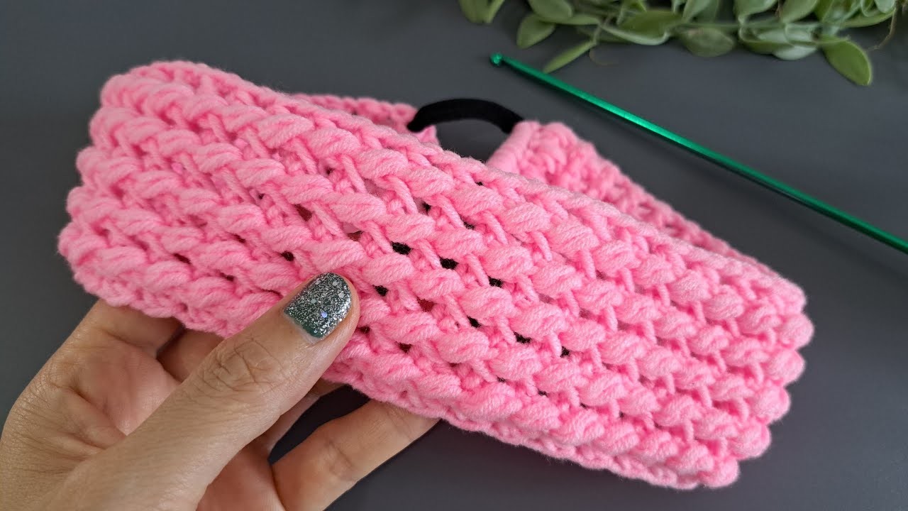 How to Tunisian crochet headband - Step by step