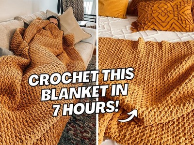If you want to make ONE Chunky Blanket, let it be THIS ONE! Crochet Tutorial | CJ Design Blog