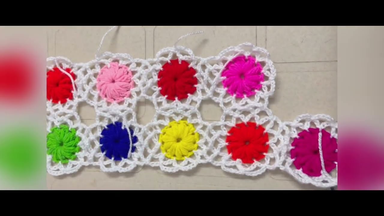Learn How To Make Easy Table Mat#Crochet Design Console Table.Cocktail Table Cloth In Motif pattern