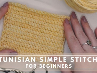 LEARN TO CROCHET TUNISIAN SIMPLE STITCH | Step-By-Step How to Crochet Tutorial