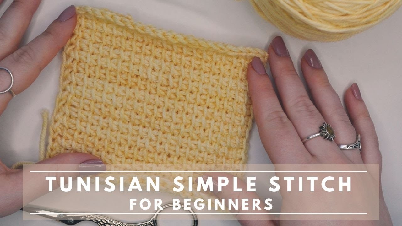 LEARN TO CROCHET TUNISIAN SIMPLE STITCH | Step-By-Step How to Crochet Tutorial