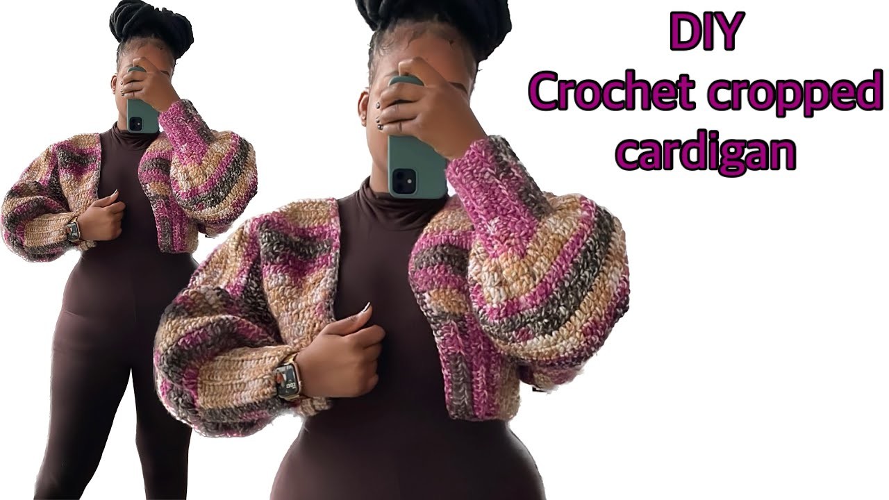 Made my first cardigan! DIY crochet cropped cardigan| Mihankushea ????