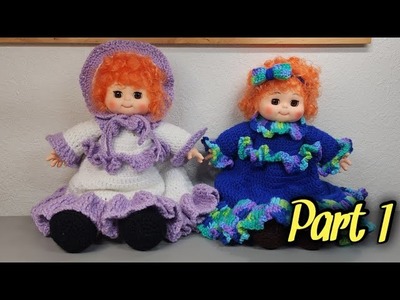 Ms Bonnie Crochet Doll Part 1.Easy Crochet Doll Body with Vinyl Head and Sleepy Eyes.Doll Body