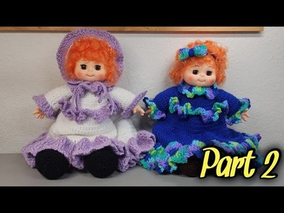 Ms Bonnie Crochet Doll Part 2.Easy Crochet Doll Body with Vinyl Head and Sleepy Eyes.Doll Body