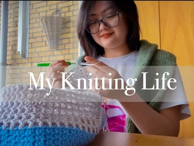 MY KNITTING LIFE EP1 - Finishing my Tube Socks, Crochet a Market bag with me + FIRST EVER TEST KNIT!